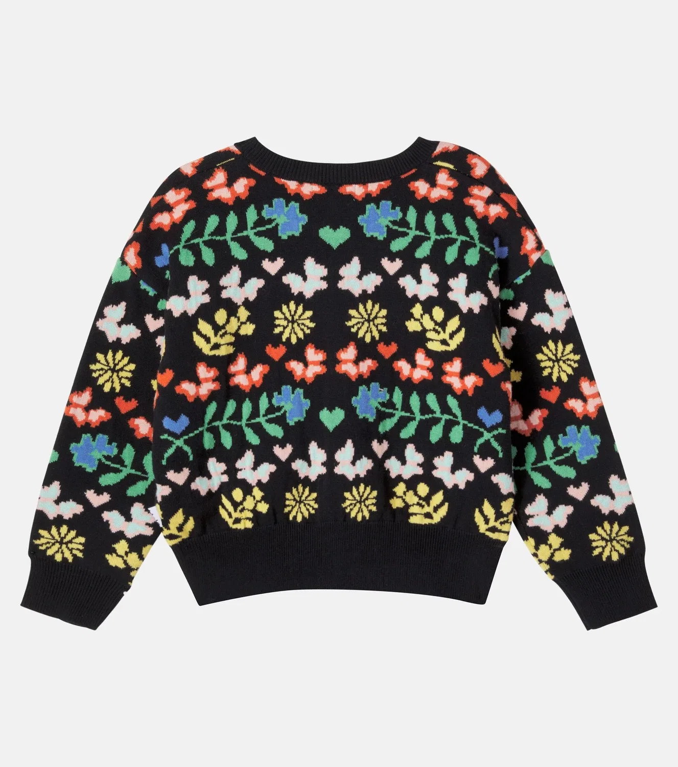 Кардиган хлопковый с цветочным узором Flower Joy Molo, черный — фото 2