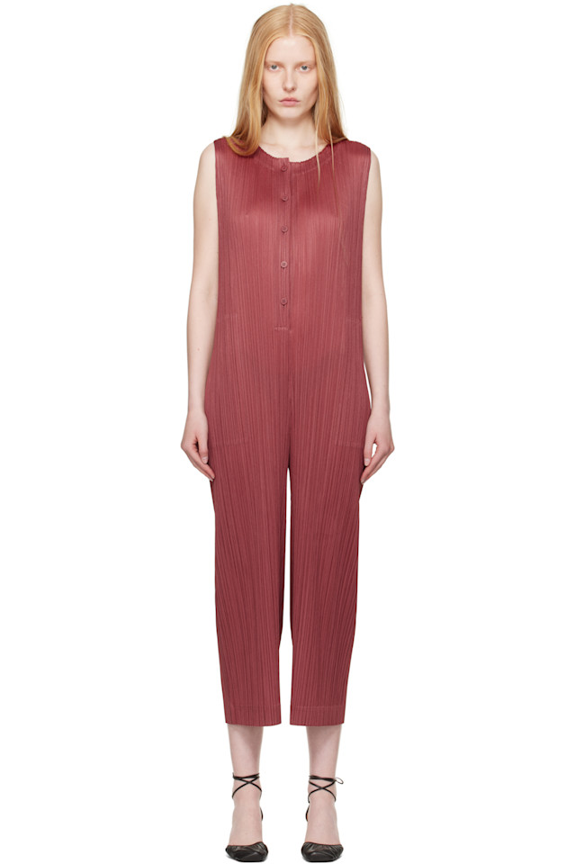 

Ежемесячные цвета комбинезон May Pleats Please Issey Miyake, цвет terracotta