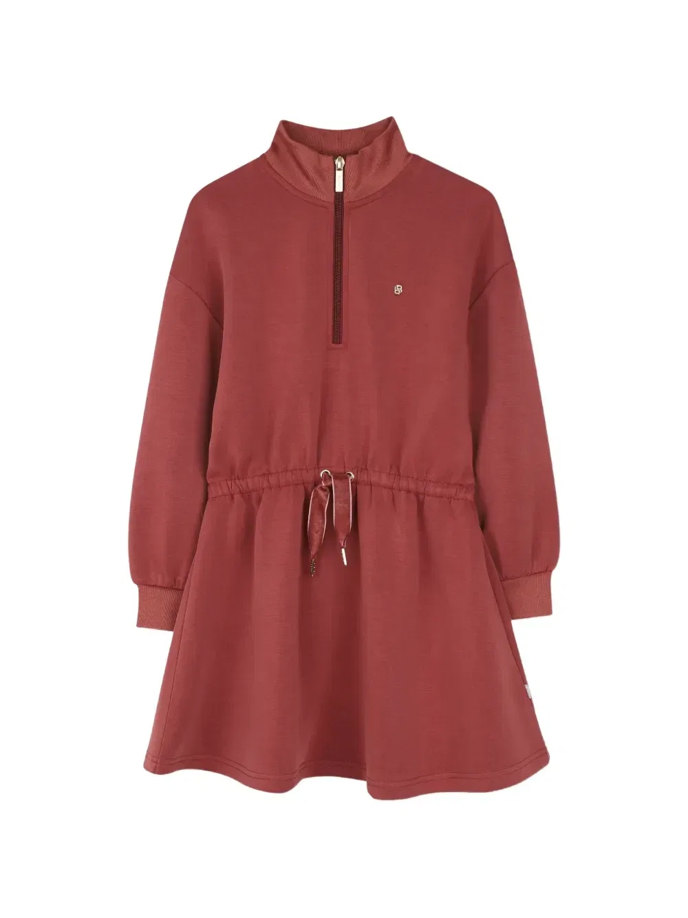 Платье с кулиской и молнией Boss Kidswear, красный