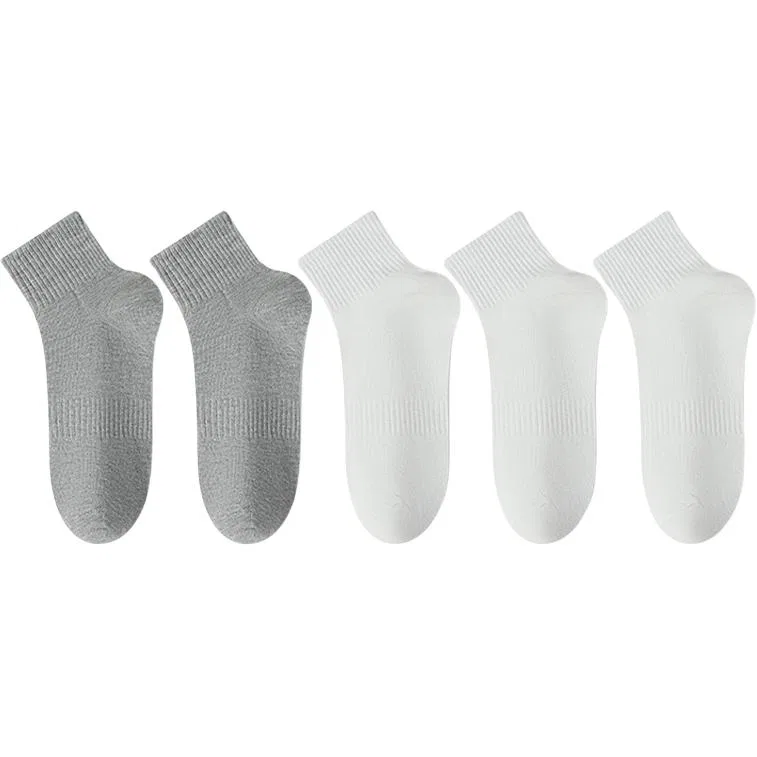 Детские носки с длинным паголенком набор 5 пар DUSHILIREN, 5 Pack Crew (2 Pack Gray+3 Pack White)