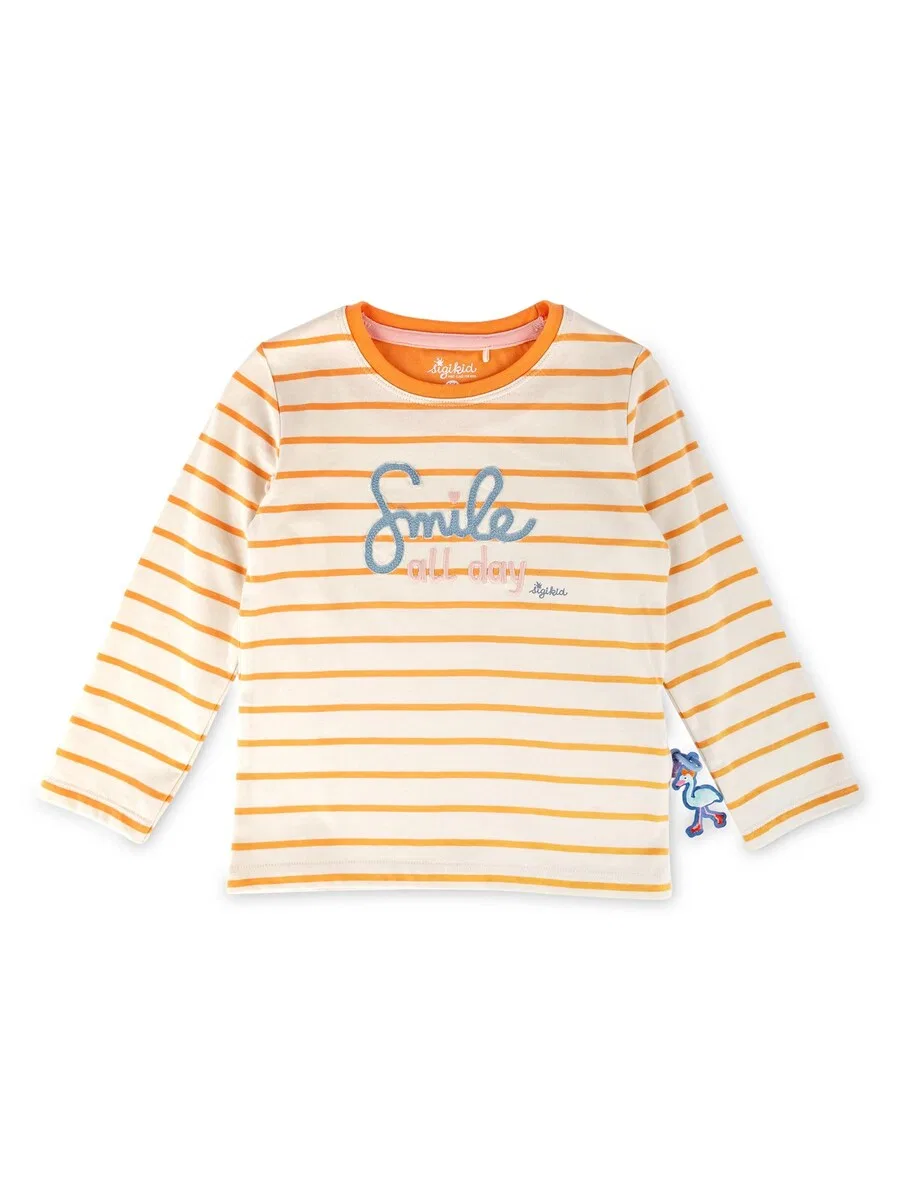 Футболка SIGIKID 'Langarmshirt Wild Flamingo' оранжевого цвета