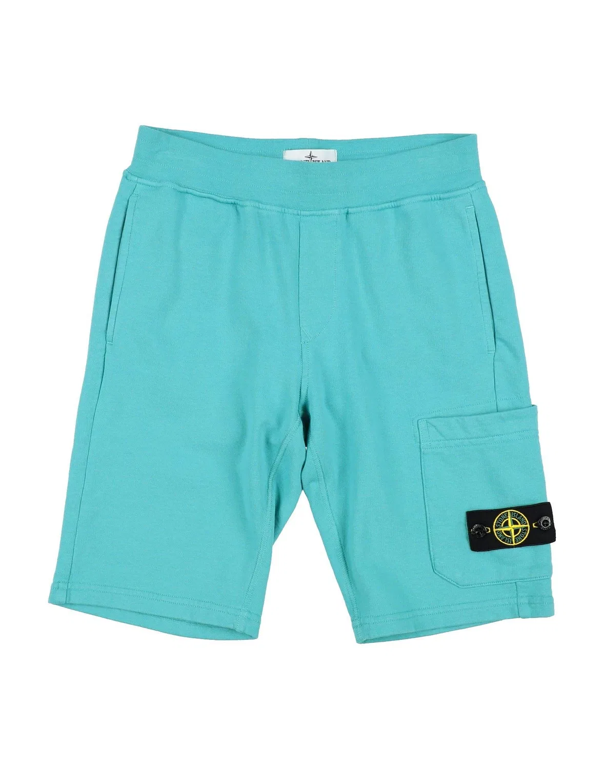Детские шорты с принтом Stone Island Junior, бирюзовый