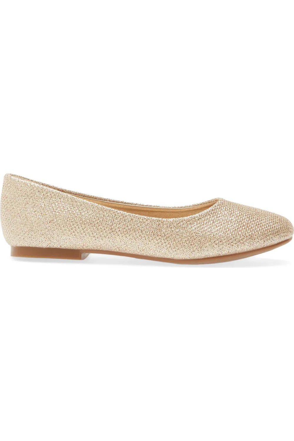 Детские балетки из велюровой кожи DREAM PAIRS, Gold/Glitter — фото 3