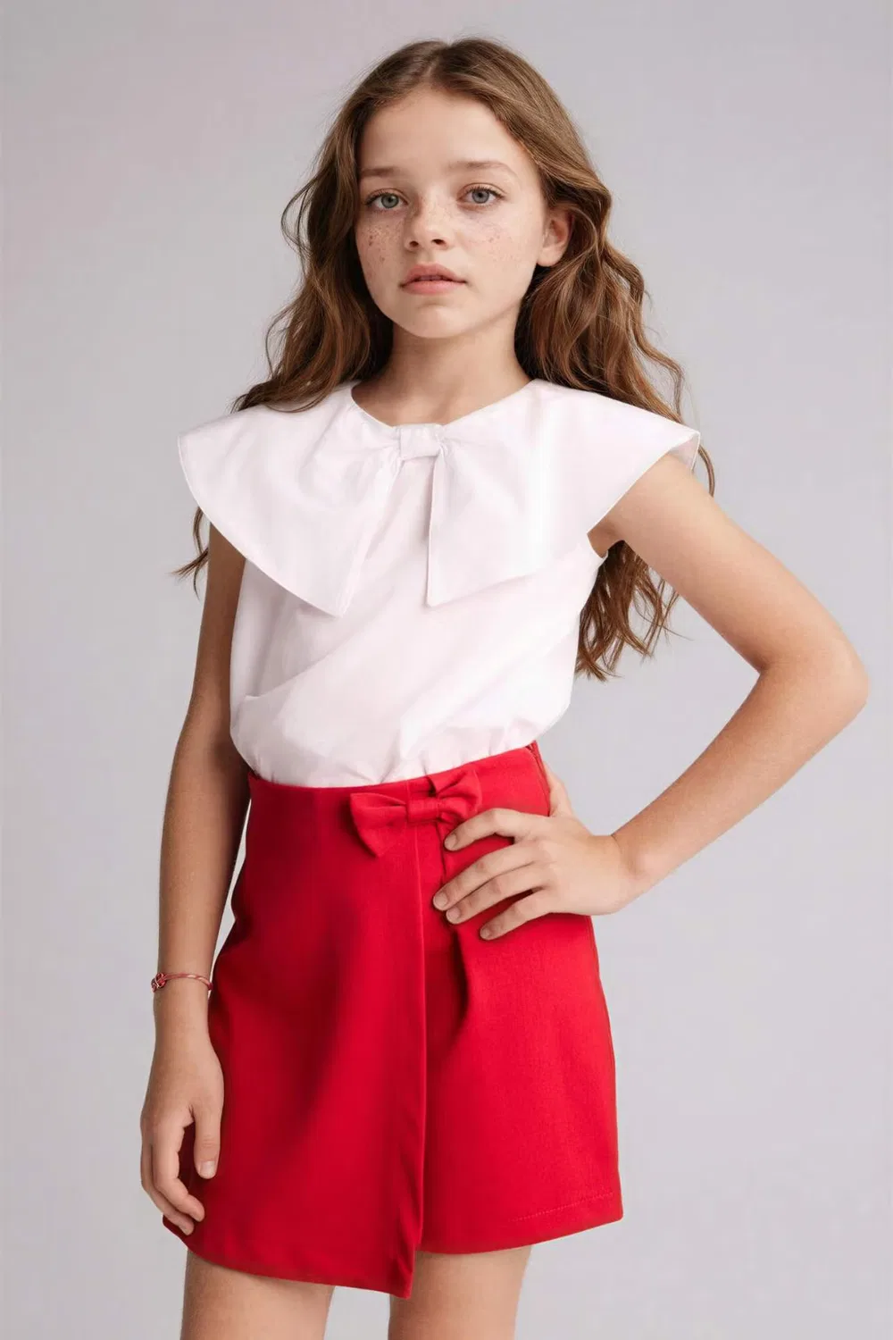 Юбка короткая тканая Defacto, красный — фото 4