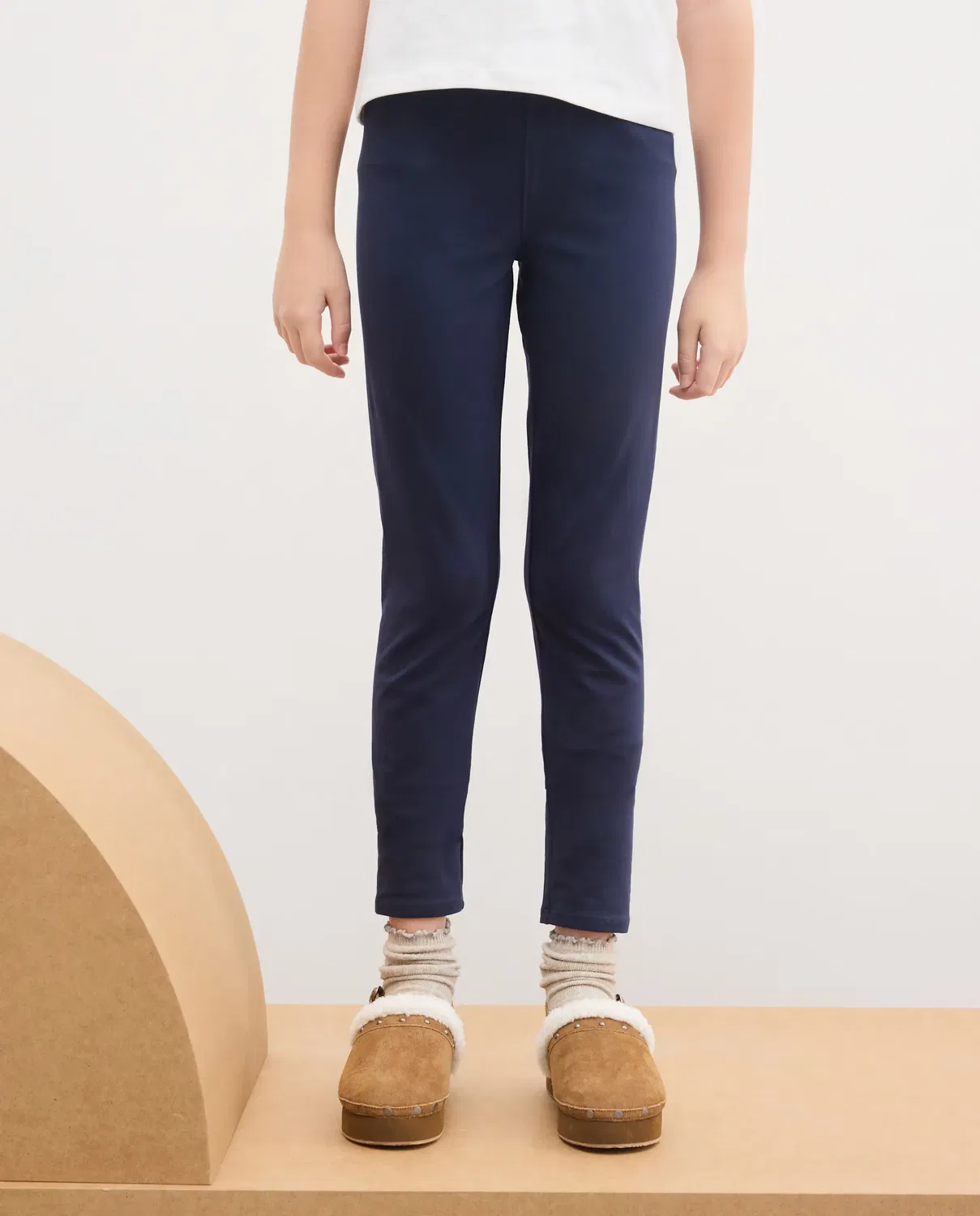 Детские леггинсы для девочек хлопковые Kids El Corte Inglés, Navy — фото 2