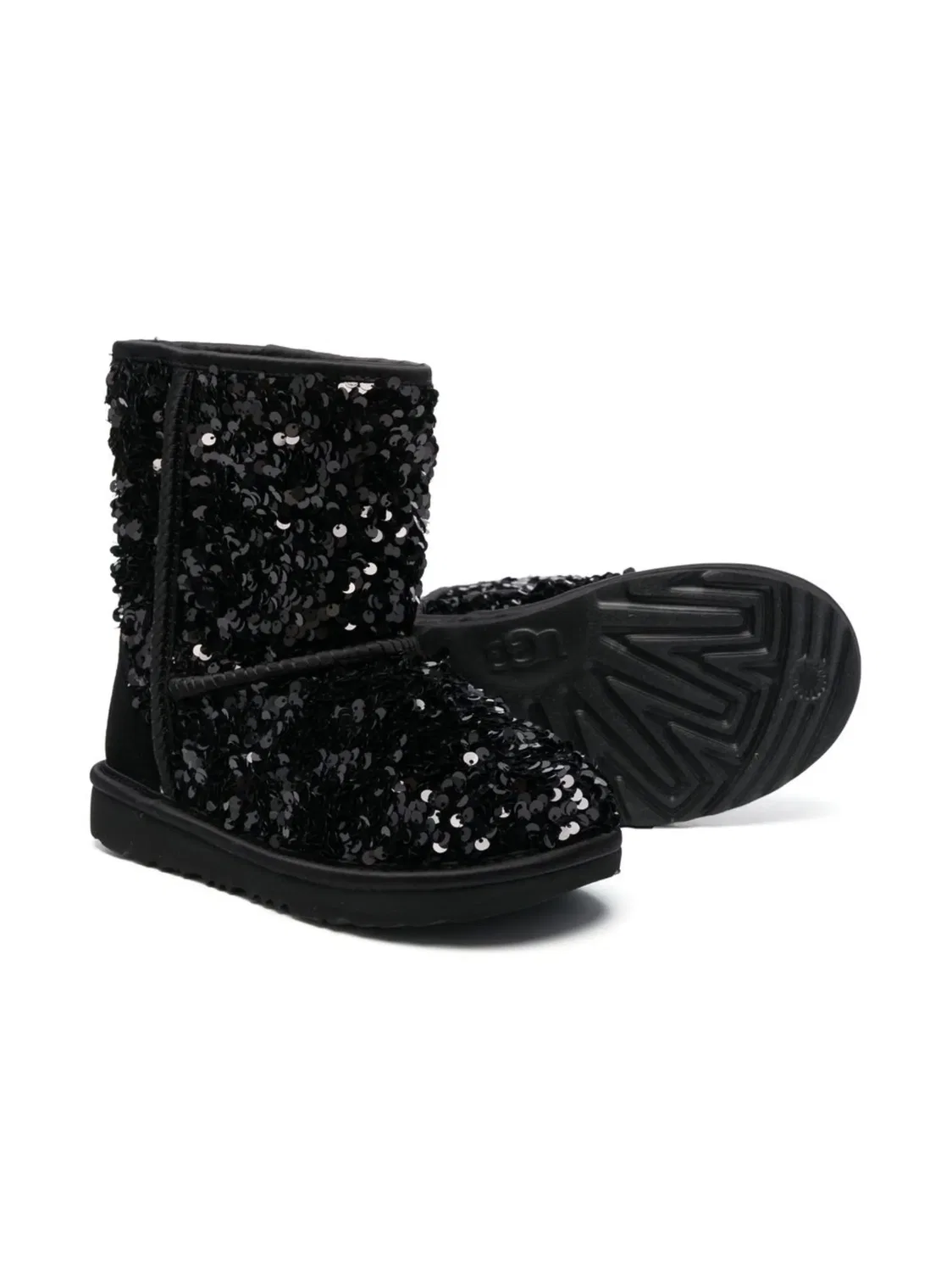 Классические короткие ботинки с пайетками UGG, черный — фото 2