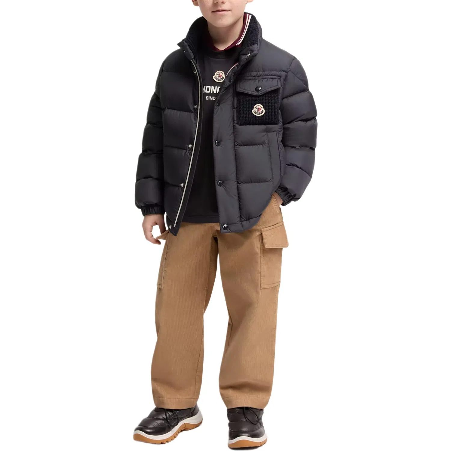 Детская куртка пуховик с принтом Moncler — фото 4