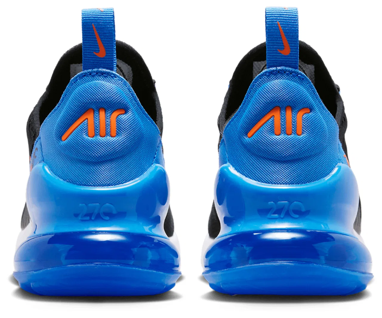 Кроссовки для мальчиков Air Max 270 Nike, цвет Turf Orange/Black/Blue Crystal — фото 3