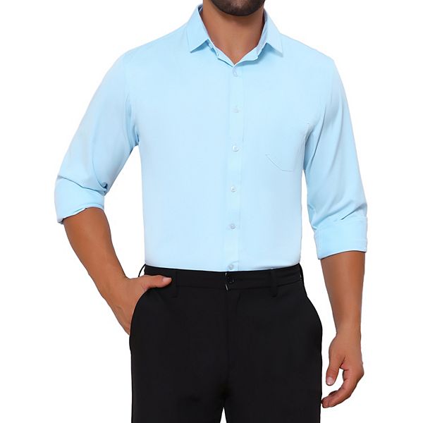 

Мужская рубашка с длинным рукавом и классическим воротником Inspire Chic, Light Blue