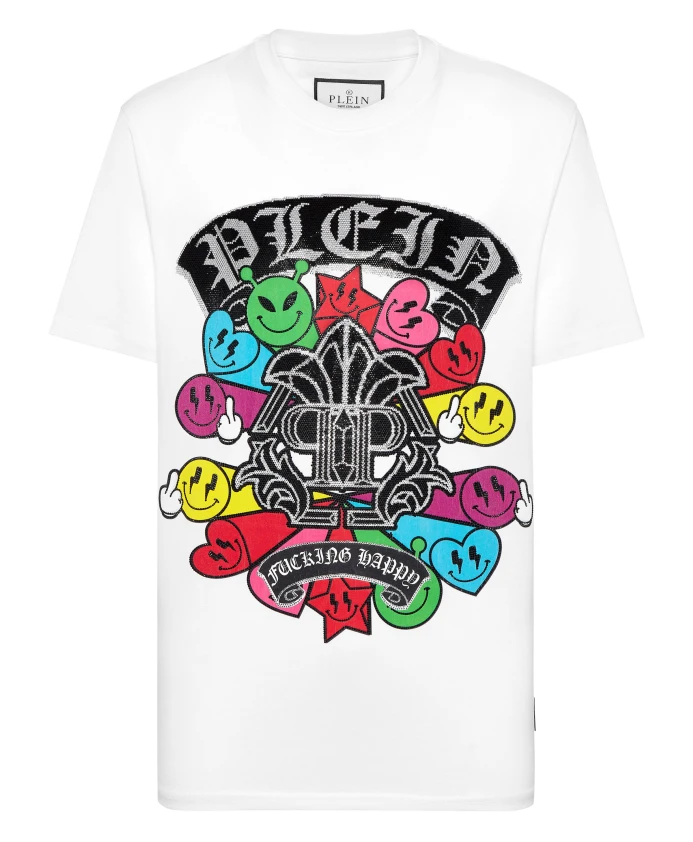 

Футболка с короткими рукавами и круглым вырезом Philipp Plein, белый