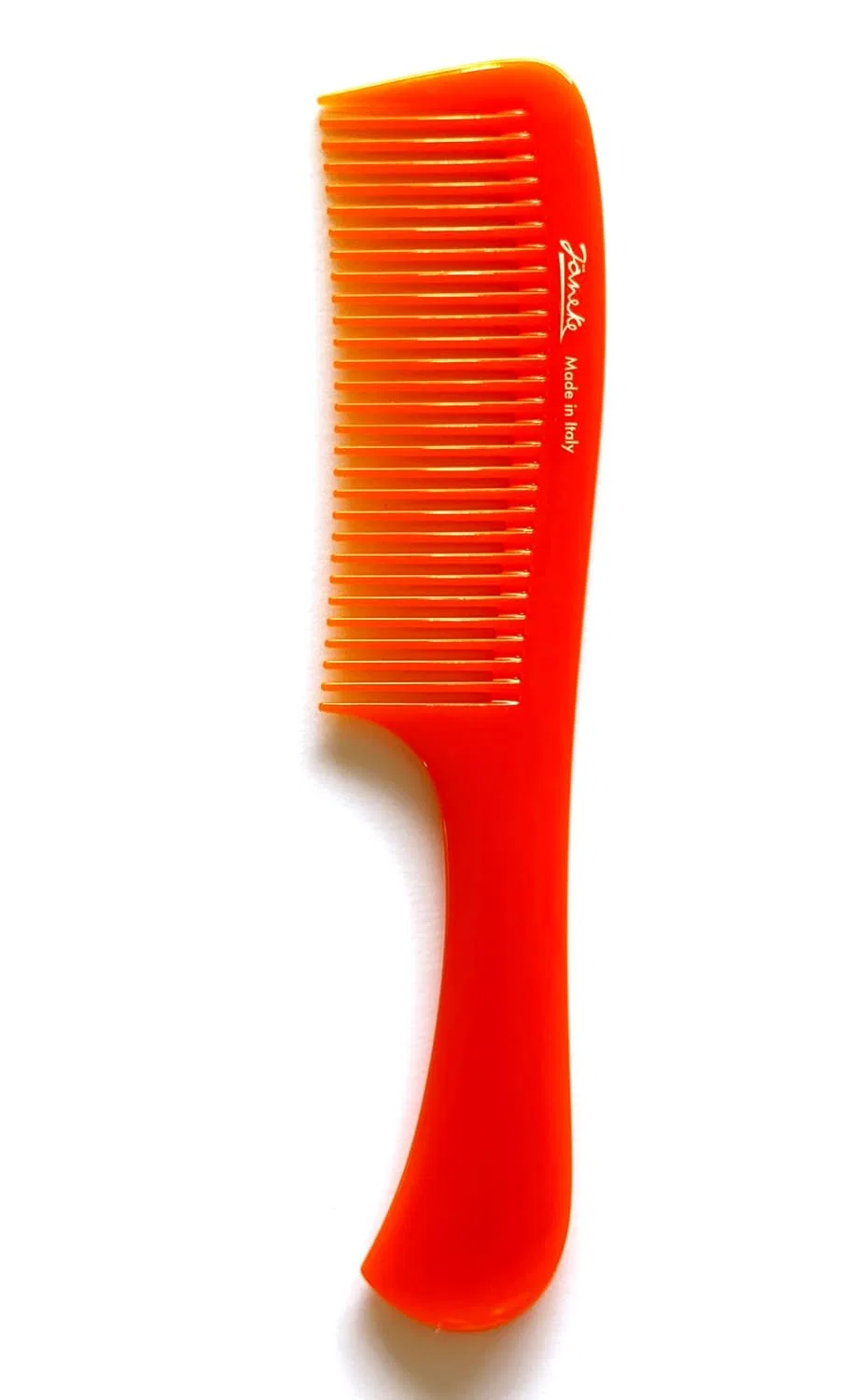 Парикмахерская расческа Jäneke Coloured Arancio Orange с широкими зубьями, 22.5 см Jäneke