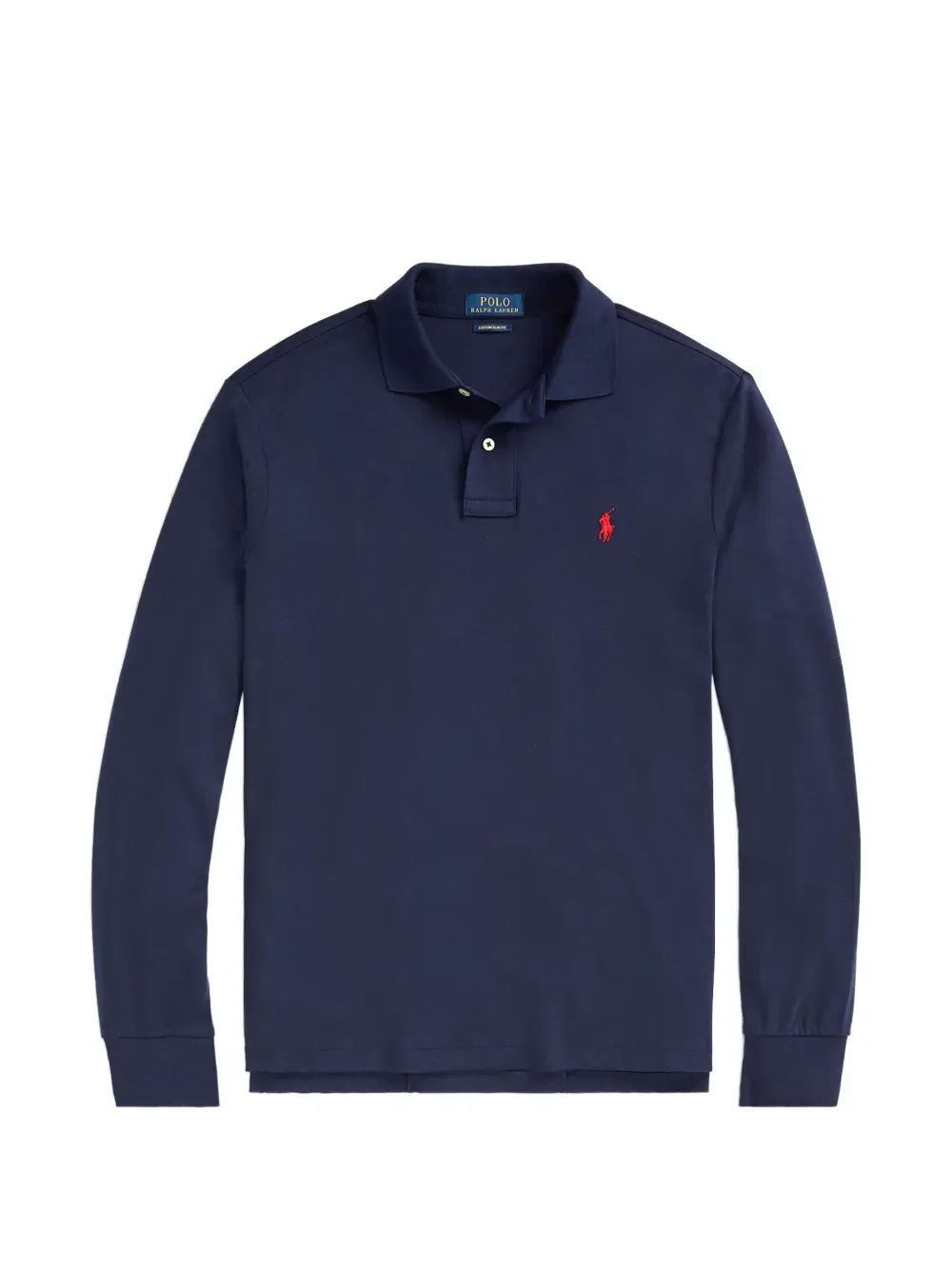 Рубашка-поло с длинными рукавами и логотипом Polo Ralph Lauren, синий