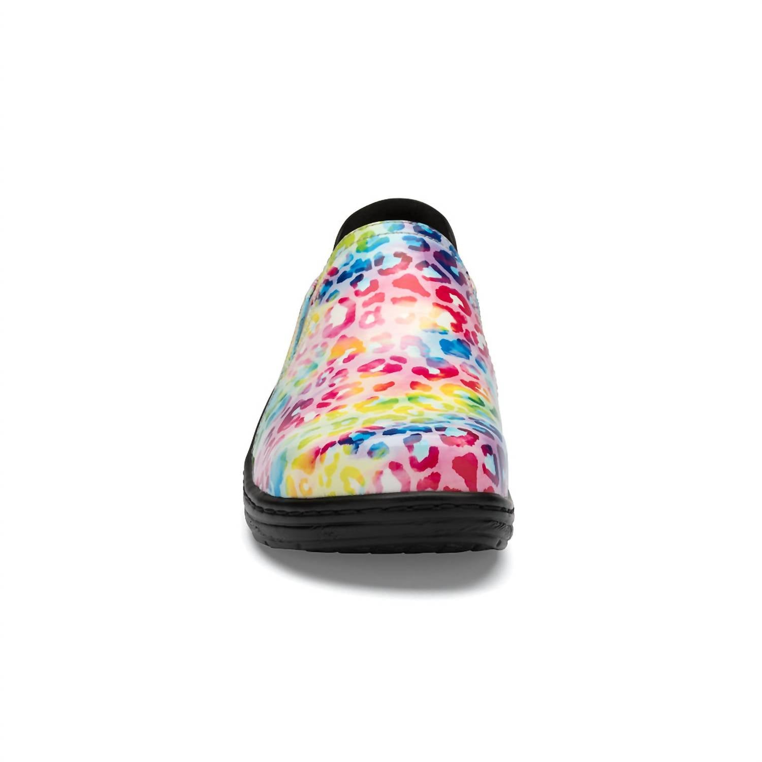 Женские кожаные сабо для кормления Moxy, патент Tie Die Cheeta 3169-0657 Klogs Footwear, Tie Die Cheeta Patent 3169-0657 — фото 4