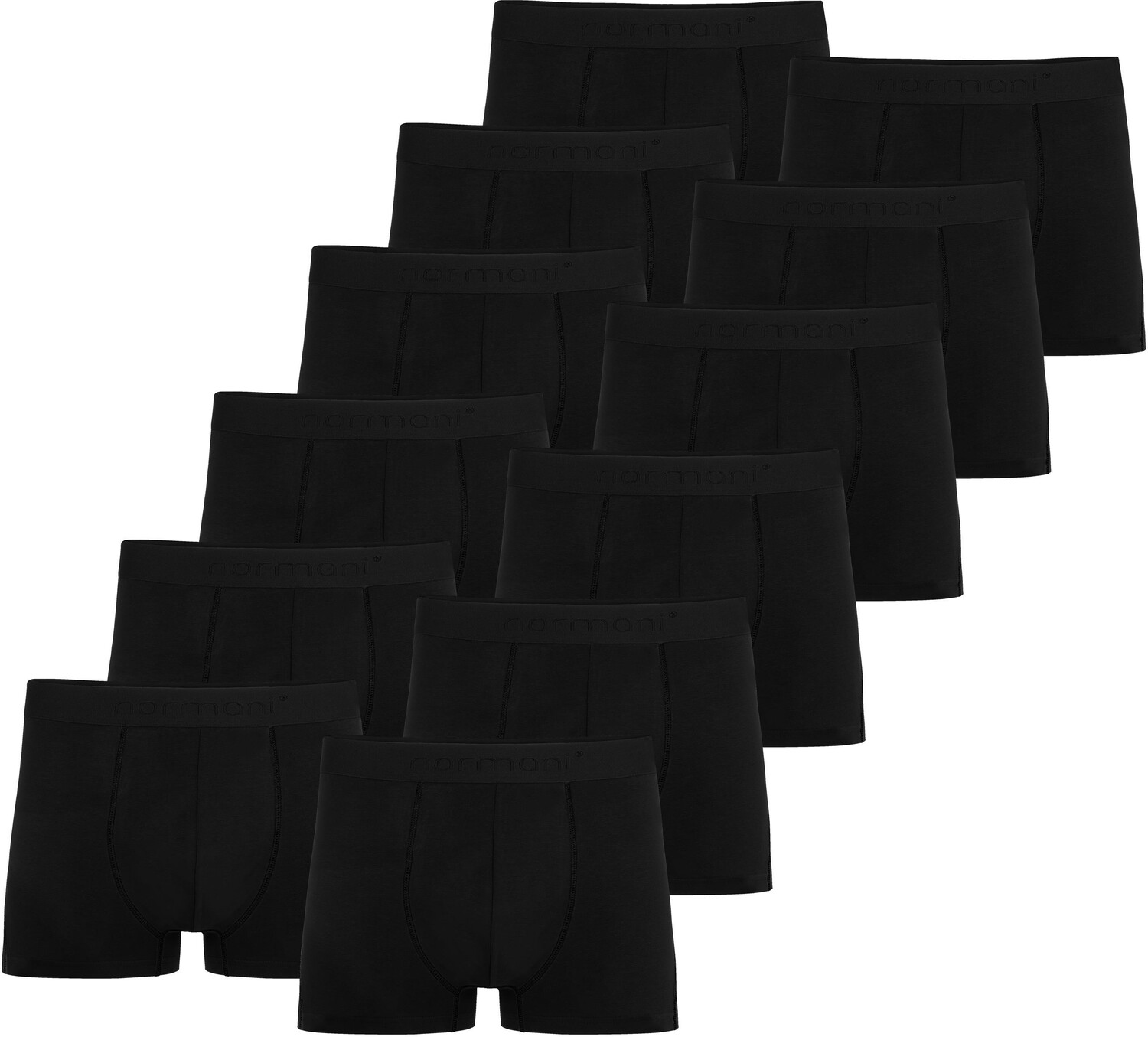 

Боксеры normani 12 x Herren Baumwoll-Boxershorts, черный
