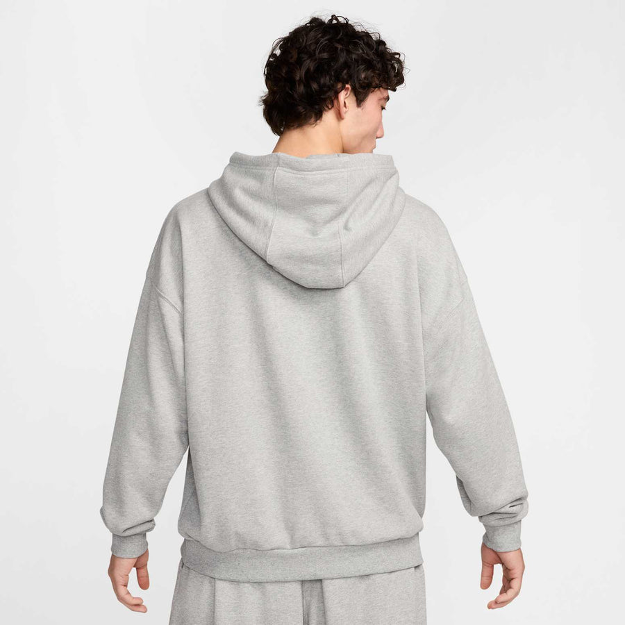 Худи Nike Club FT Oversized Po Hoodie 'Grey', серый — фото 2
