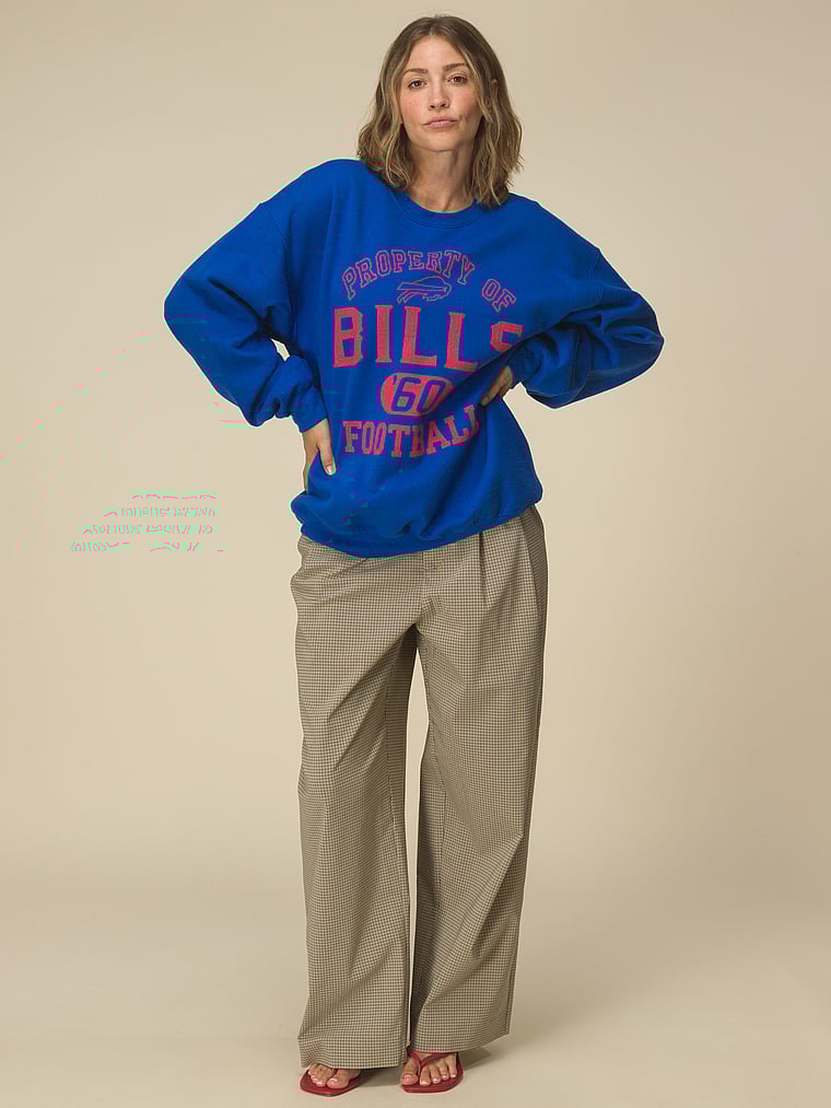 

Флисовая толстовка Bills Property Crew Junk Food Clothing, royal-bills