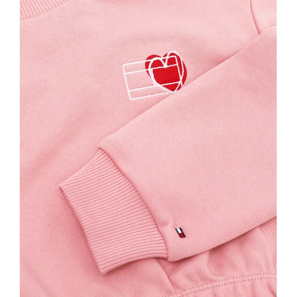 Укороченный свитшот ко Дню святого Валентина Tommy Hilfiger, розовый — фото 3