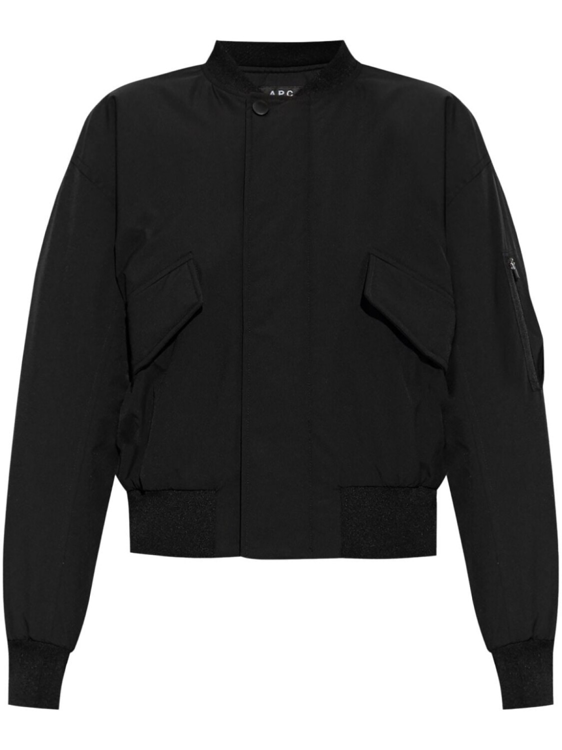

A.P.C. куртка-бомбер с круглым воротником, черный