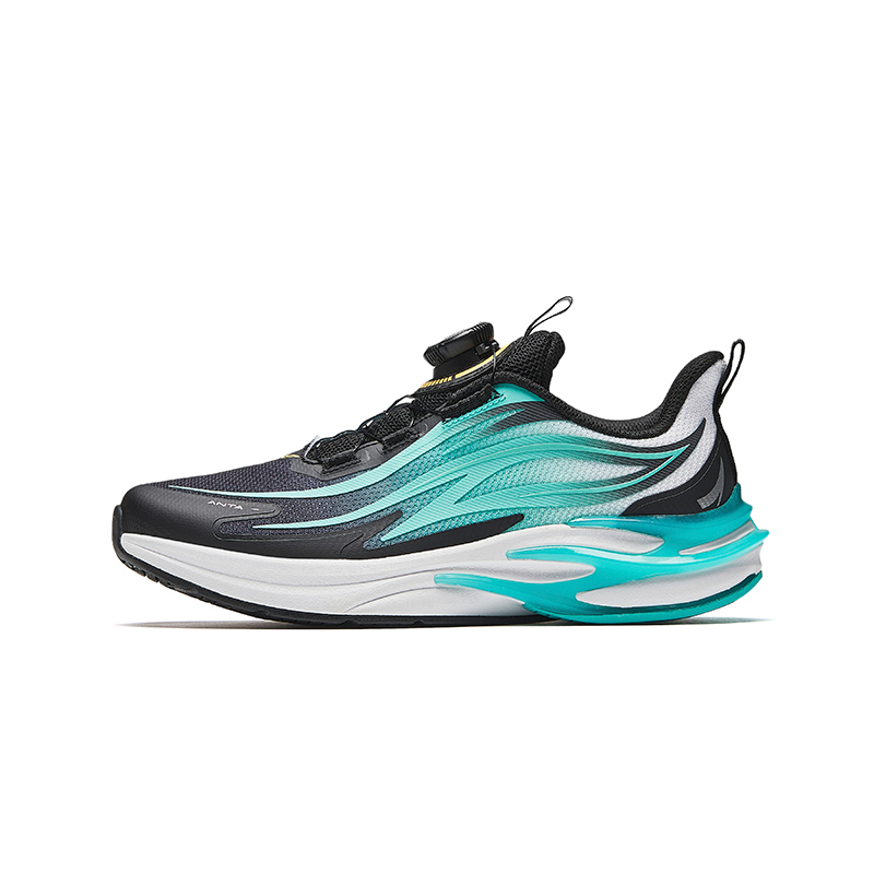 

Детские кроссовки Flame Lightweight Shock Absorbers Low Top, черно-зеленые Antakids, черный/зеленый/белый