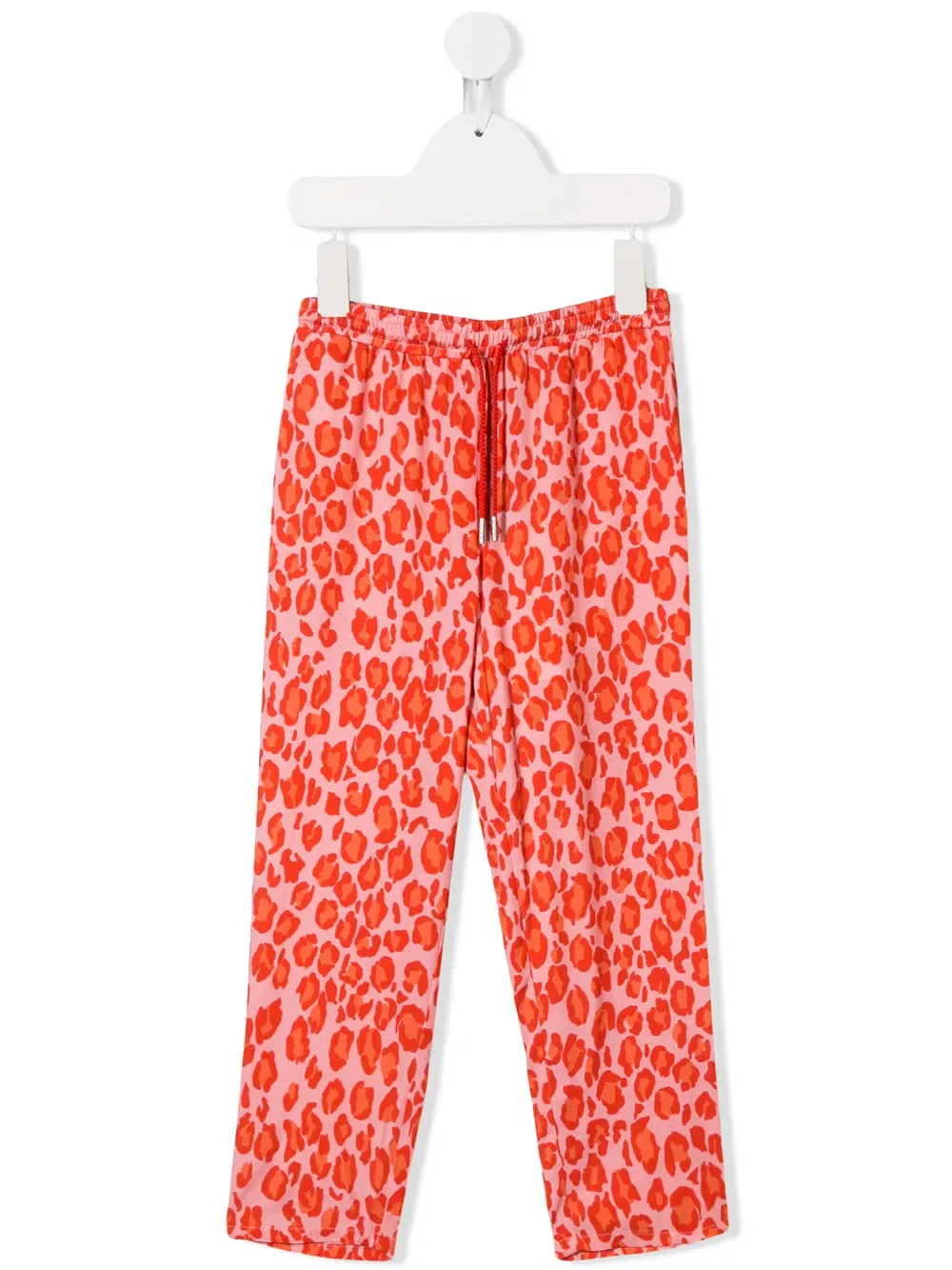 Брюки с леопардовым принтом Kenzo Kids, розовый