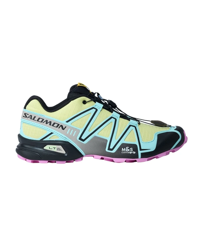 

Кроссовки с присборенным верхом и гелевой технологией. Salomon, мультиколор