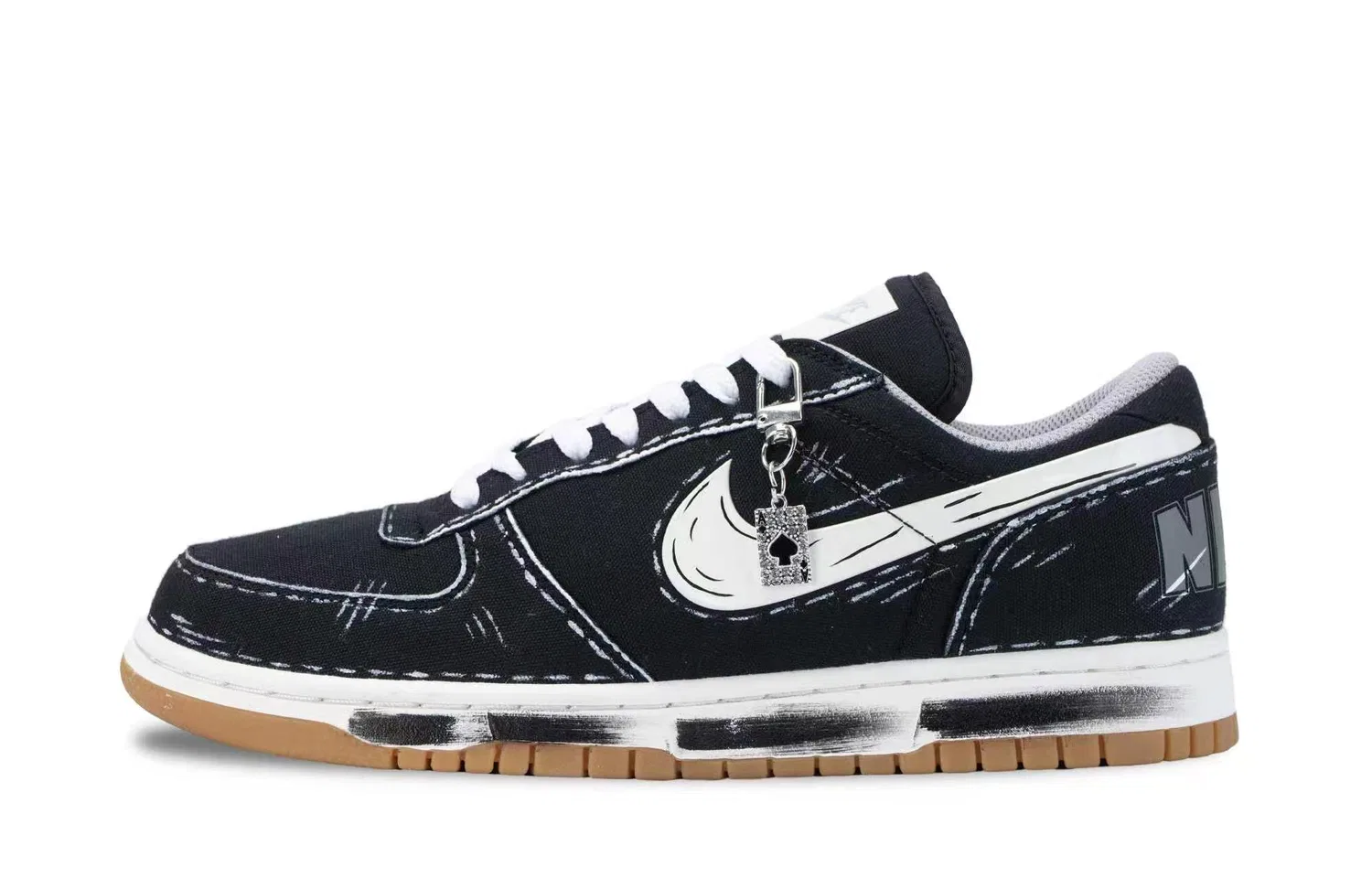Кроссовки скейтбордические Nike Dunk Black — фото 3