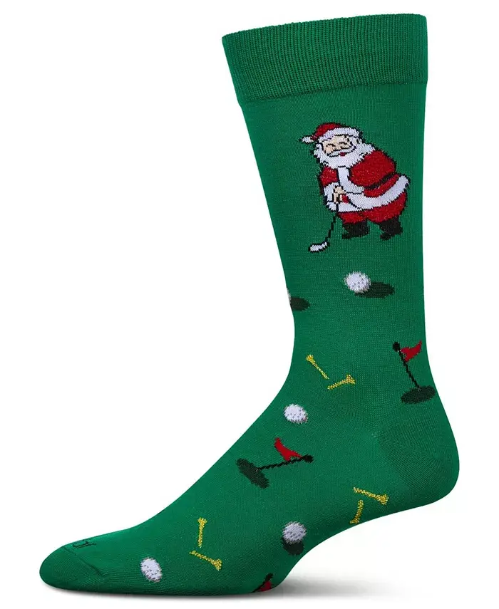 

Мужские гольфные носки Санта в праздничном стиле Memoi, зеленый