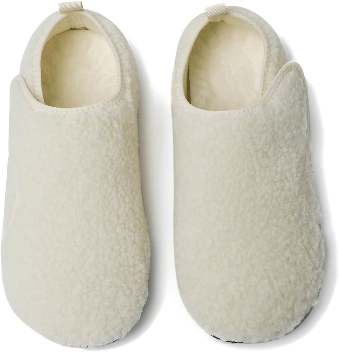 

Женские и мужские домашние тапочки с резиновой подошвой, для дома, с носками, пушистые, легкие, противоскользящие, босоножки Loirit, белый