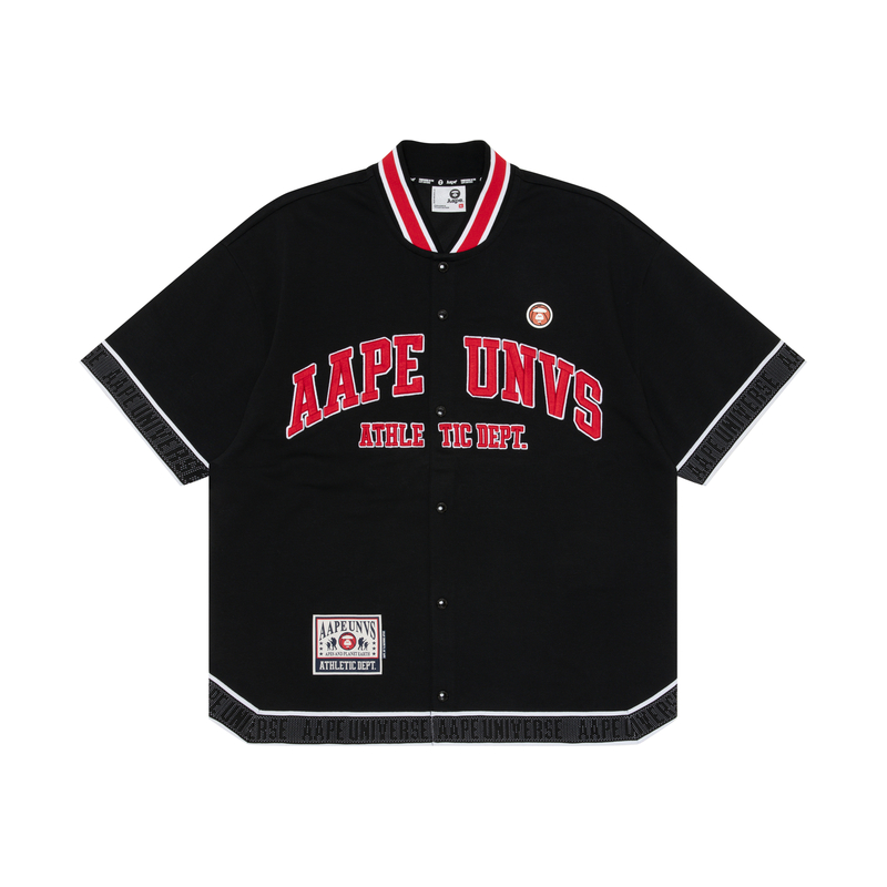 

Футболка с логотипом и полосками на рукавах Aape, черный bkx