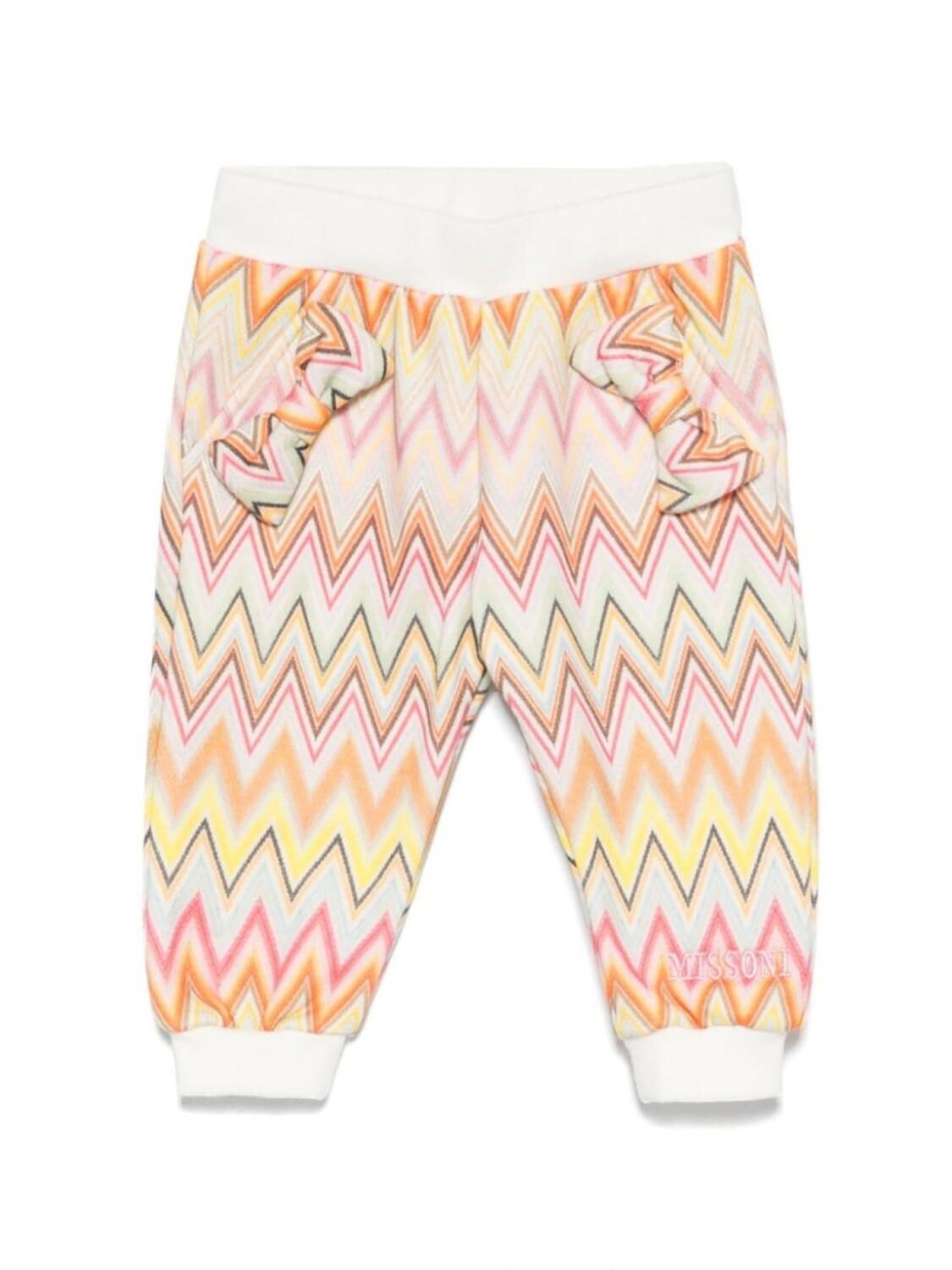

Missoni Kids спортивные брюки с узором шеврон, белый