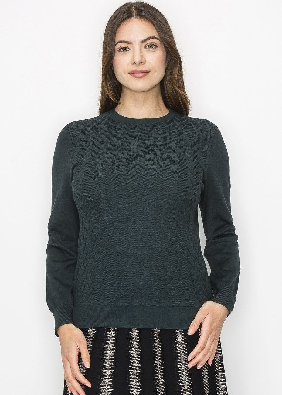 

Свитер с шевронным узором Hunter Green Yal New York