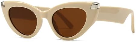 

Модные металлические солнцезащитные очки для женщин, усовершенствованные солнцезащитные очки для улицы и пляжа, зеркальные, с защитой от УФ-излучения UV400 MTZJH, Beige Tea