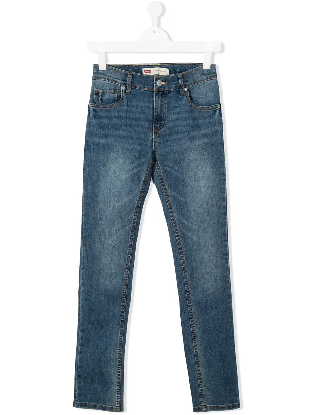 Подростковые выцветшие узкие джинсы Levi'S Kids, синий