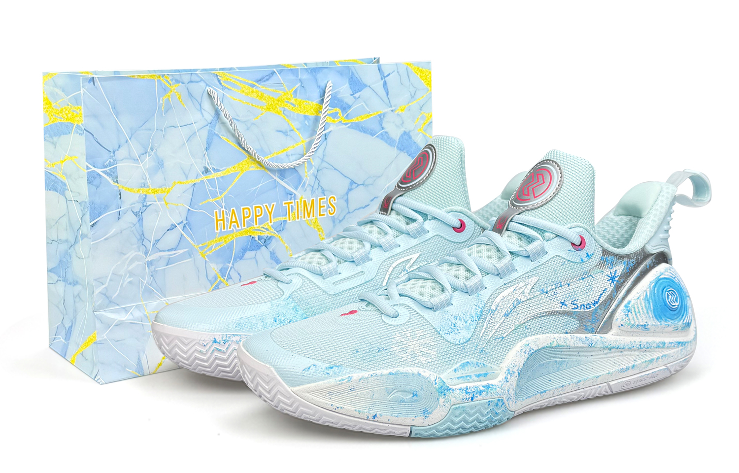 

Li-Ning New Flashing 9 TD устойчивые к истиранию баскетбольные кроссовки с амортизацией низкие мужские, синий белый (special shopping bag)