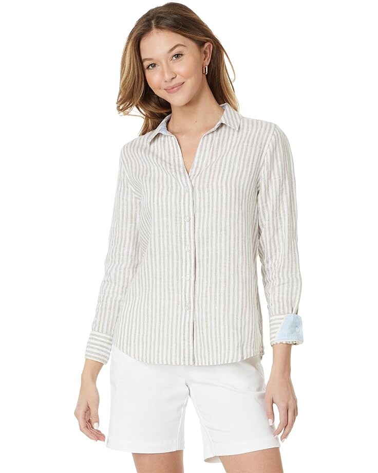 

Рубашка Tommy Bahama Ocean Surf Stripe LS, цвет Pure Khaki