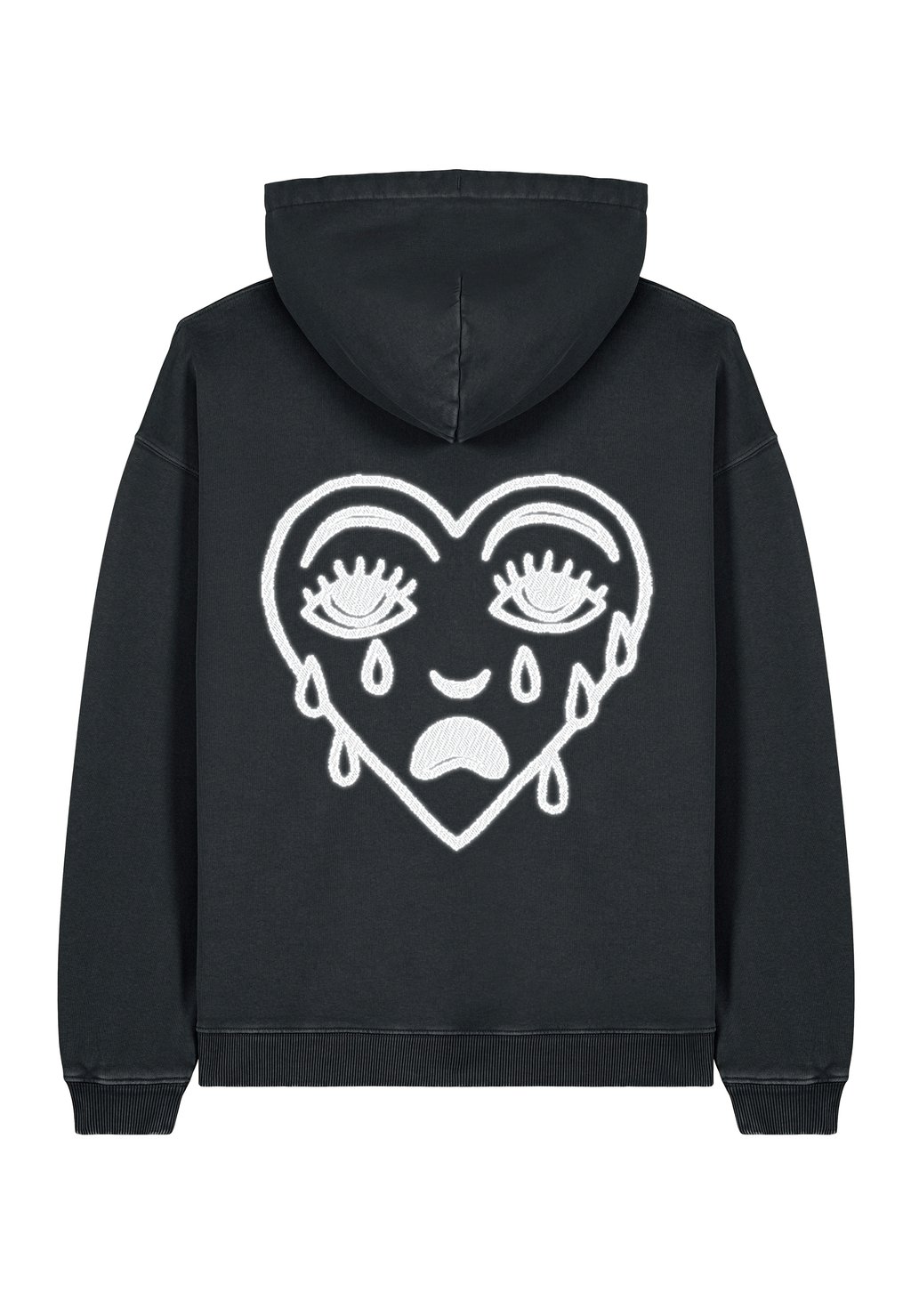 

Толстовка CRYING HEART EMBROIDERY UNISEX - Hoodie Mira Paris, цвет Black Denim