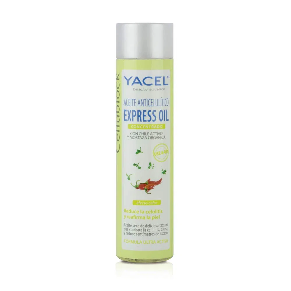 Антицеллюлитное масло-концентрат Yacel Cellublock Express Oil с разогревающим эффектом, 150 мл Yacel