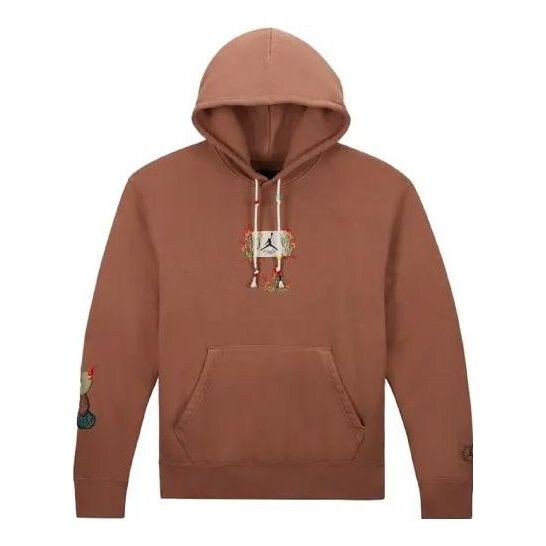 

Толстовка x travis scott flight graphic hoodie 'archaeo' Air Jordan, коричневый