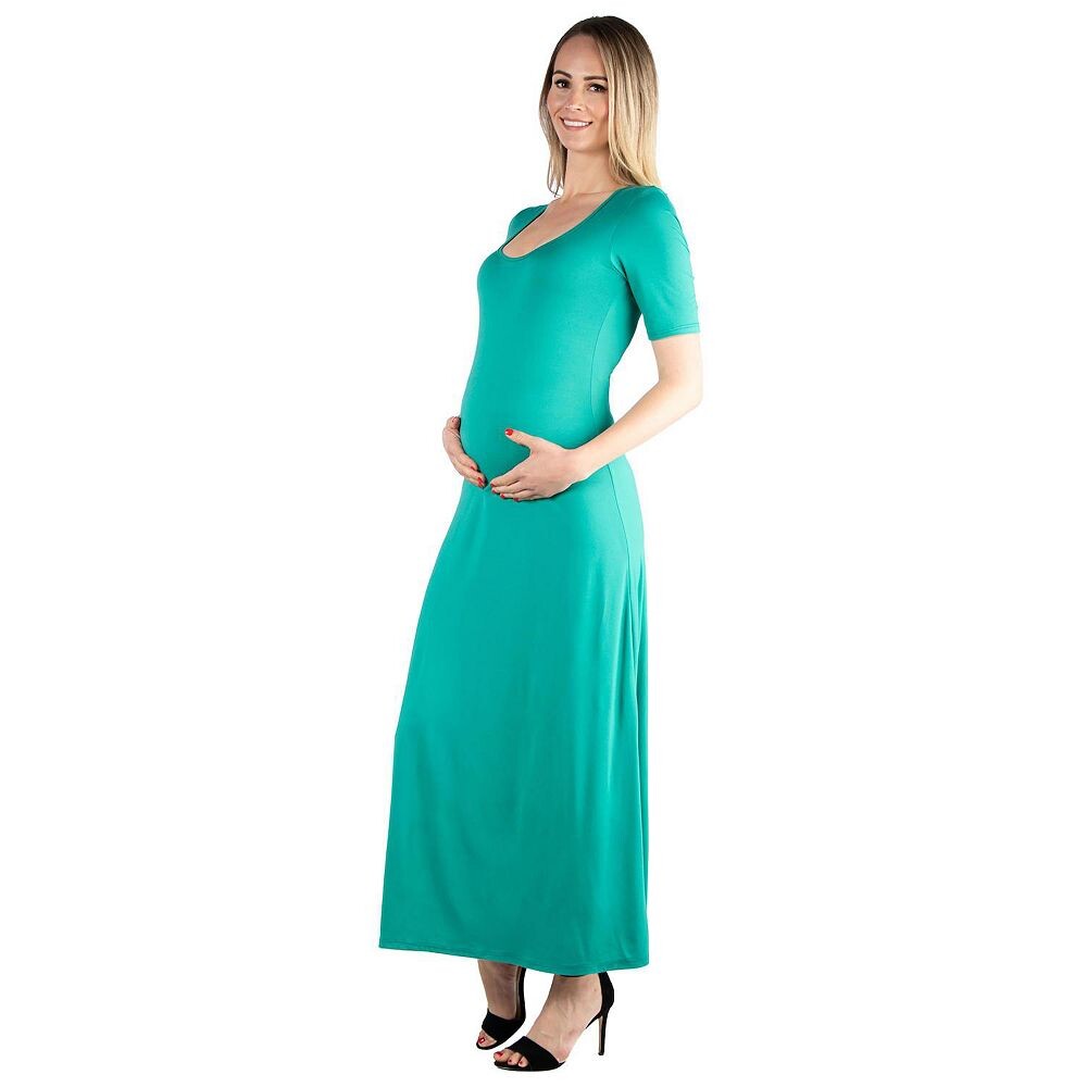

Повседневное платье макси для беременных 24Seven Comfort Apparel, зеленый