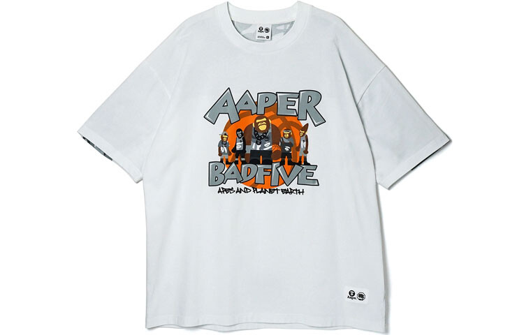 

Aape X Badfive Футболка мужская белая Lining, белый