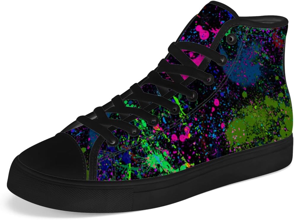 

Мужские и женские высокие кеды Graffiti из парусины, высокие кроссовки на шнуровке, повседневная обувь Chebing, зеленый