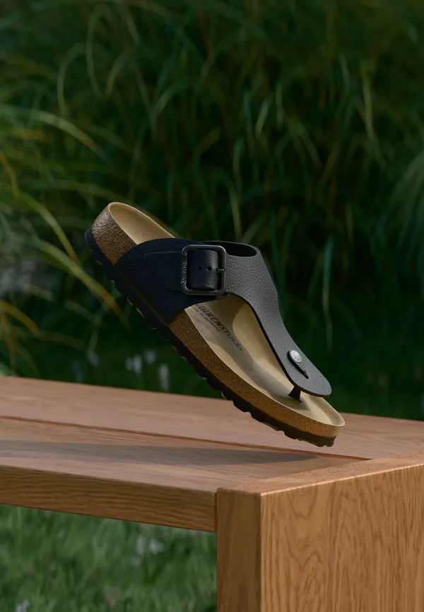 Винтажные узкие сандалии ramses с т-образным ремешком Birkenstock, Black