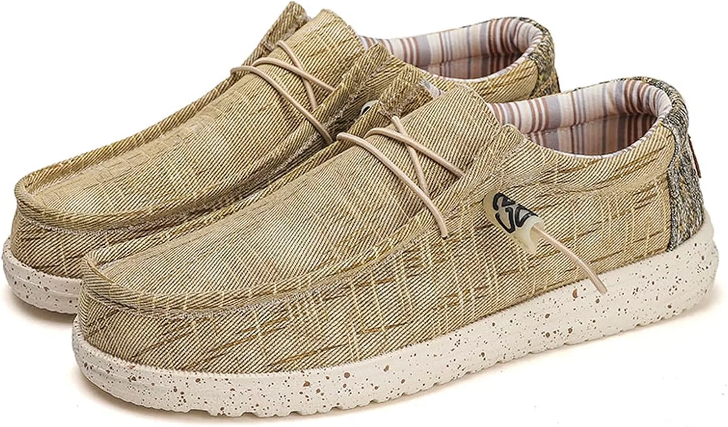 Лоферы мужские из парусины, Khaki CERYTHRINA