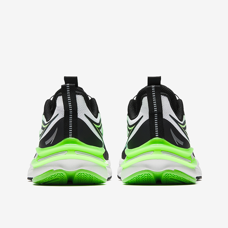 Детские кроссовки Flame Lightweight Shock Absorbers Low Top, черно-зеленые Antakids, черный/белый/зеленый — фото 4