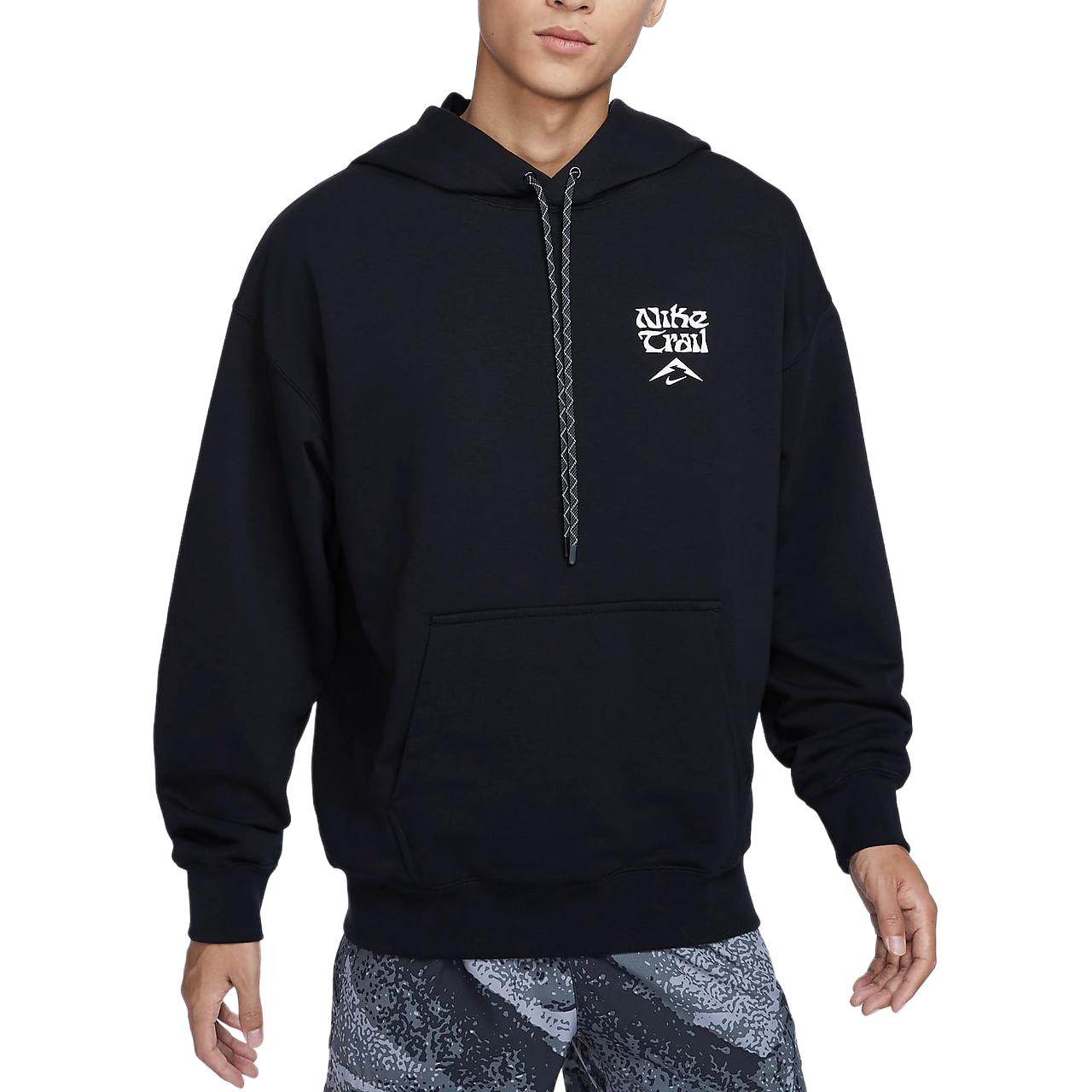 

Мужская беговая толстовка Trail Dri-FIT Fleece Nike, черный/белый