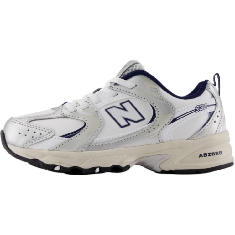 

Низкие детские повседневные кроссовки Silver White для детей 3-7 лет New Balance, Silver/White