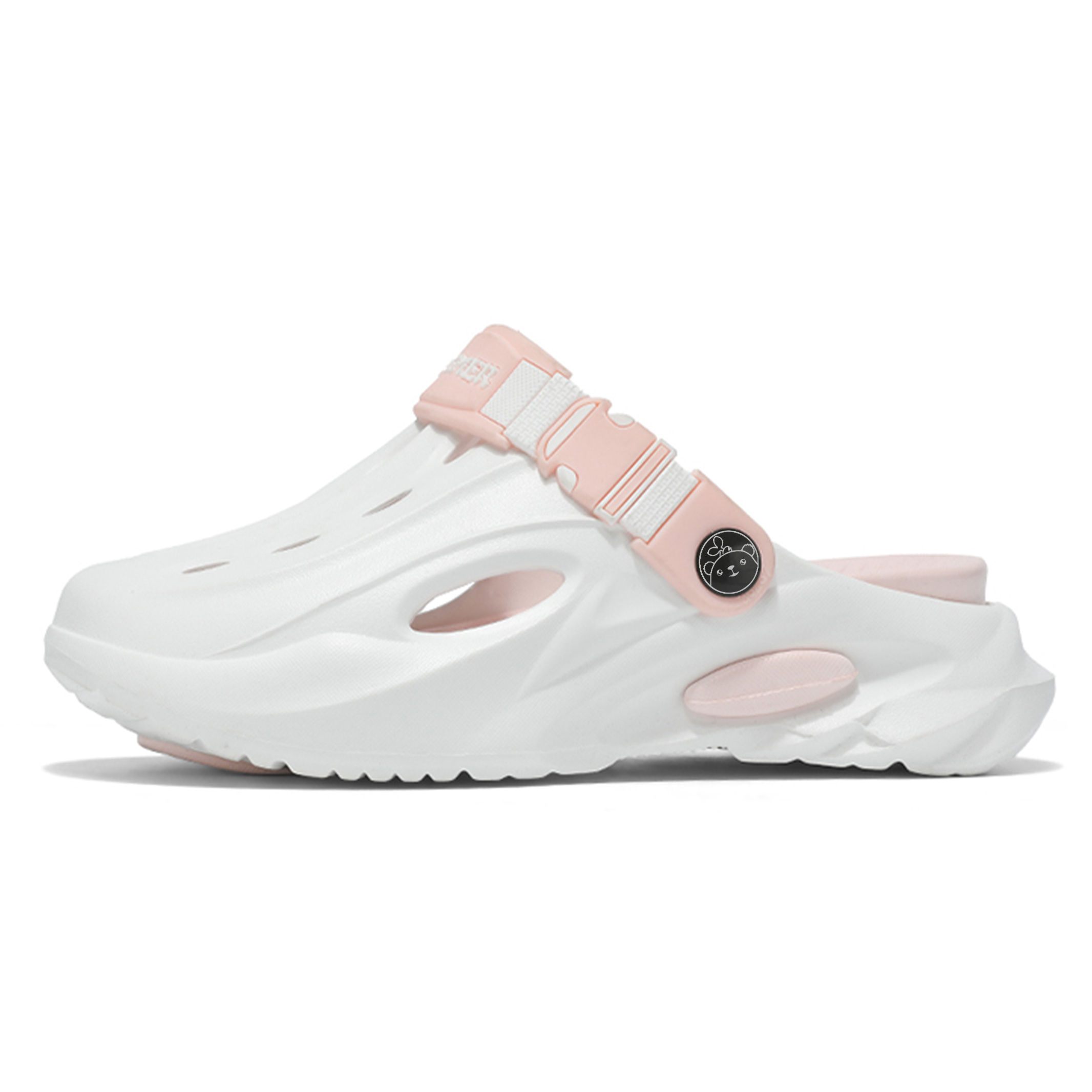 

Budding Bear Клоги унисекс бело-розовые, цвет White Pink