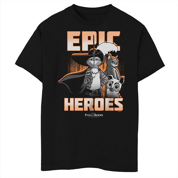

Футболка с принтом Puss in Boots: The Last Wish Epic Heroes для мальчиков 8-20 & Husky Licensed Character