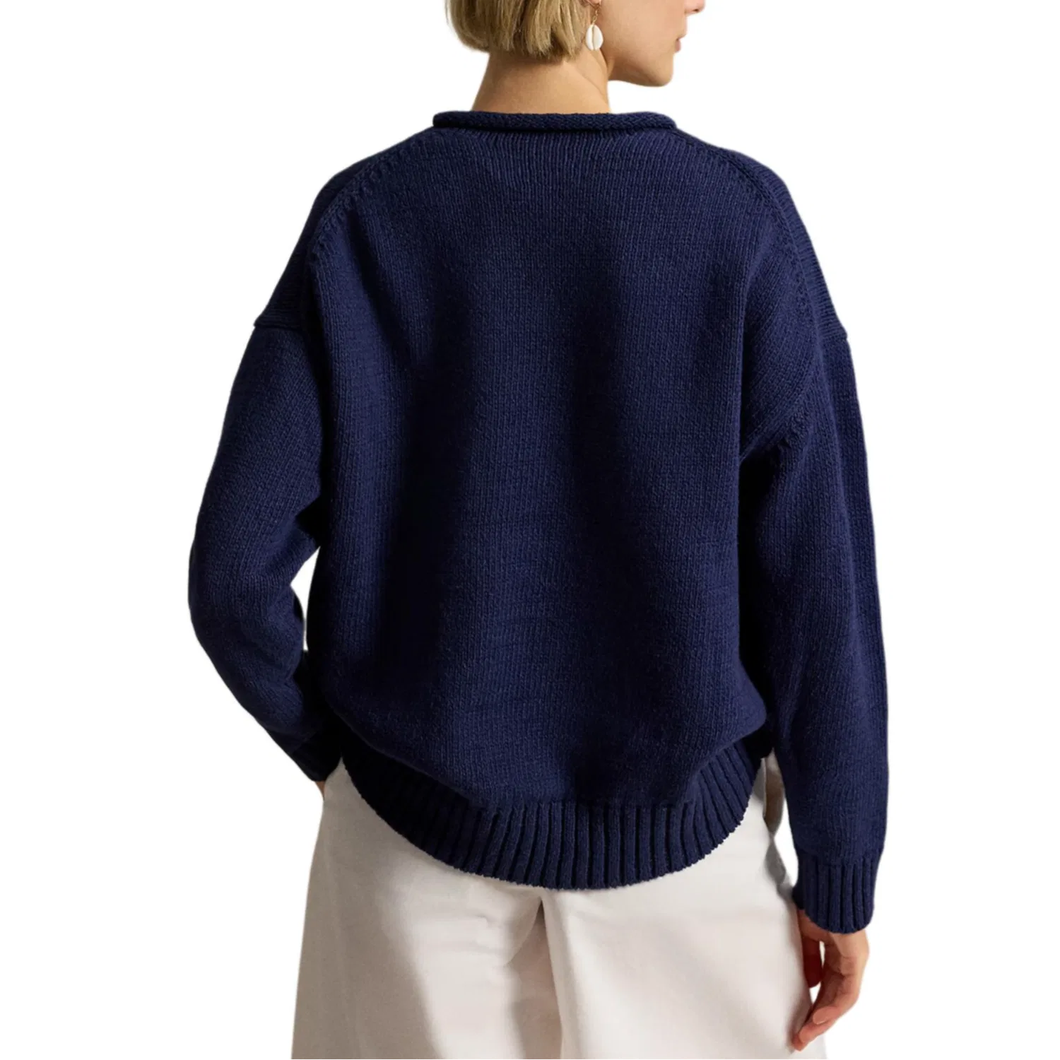 Женский свитер свободного кроя с принтом Polo Bear Polo Ralph Lauren, Marine Blue — фото 4