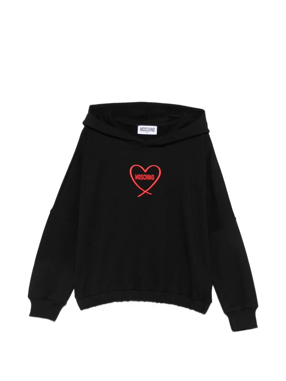 Толстовка с вышитым логотипом Moschino Kids, черный